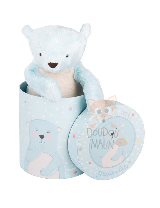  a petits pas soft toy blue bear 